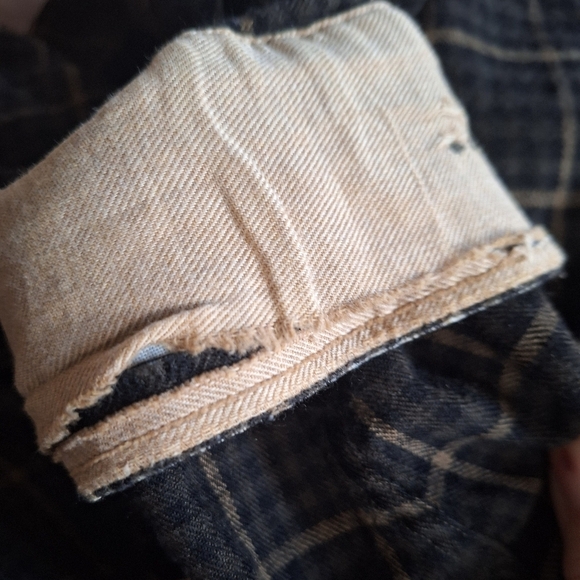 Daks London Mens Wool Blend Button Down Flannel Black/Tan/Gray Size 110 M/L - Picture 8 of 8